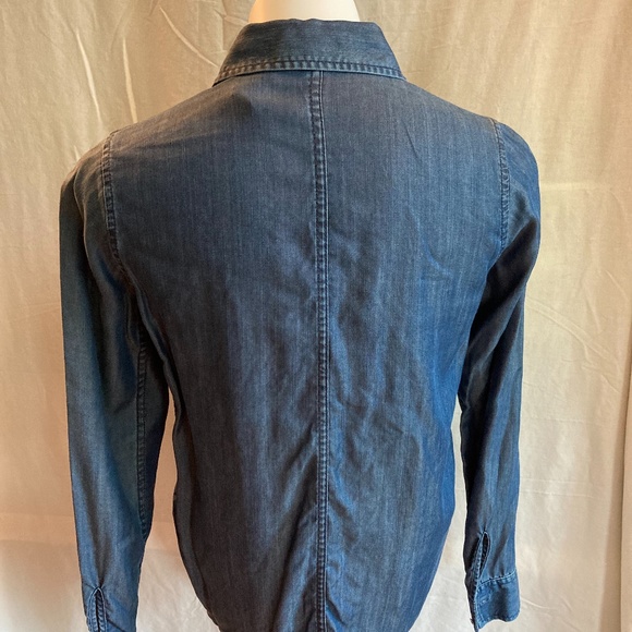 LAST CHANCE! White House Black Market Denim Tunic Top - Picture 2 of 4